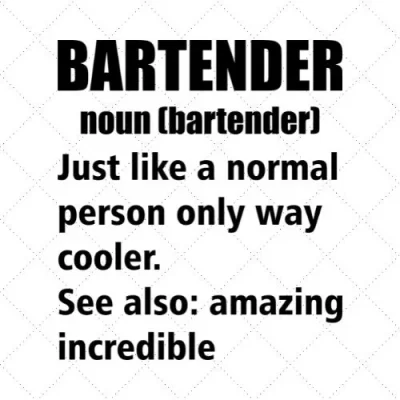 Bartender Noun SVG PNG EPS DXF AI Download