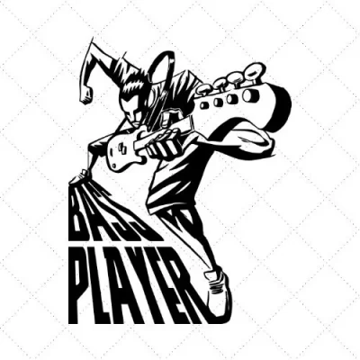 Bass Player SVG PNG EPS DXF AI Download