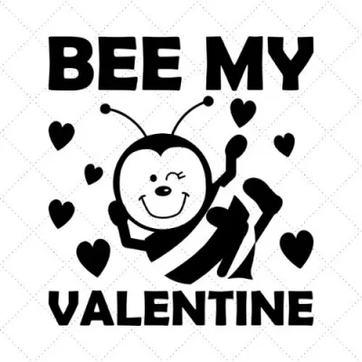 Bee My Valentine SVG PNG EPS DXF AI Download