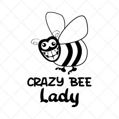 Crazy Bee Lady SVG PNG EPS DXF AI Download