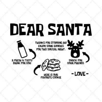 Dear Santa 8 SVG PNG EPS DXF AI Download