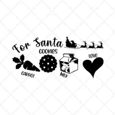 For Santa SVG PNG EPS DXF AI Download