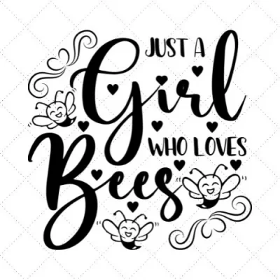 Just A Girl Who Loves Bees SVG PNG EPS DXF AI Download