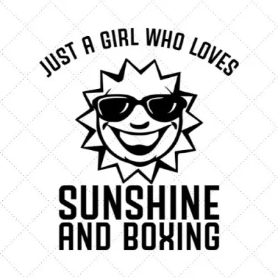 Just A Girl Who Loves Sunshines And Boxing SVG PNG EPS DXF AI Download