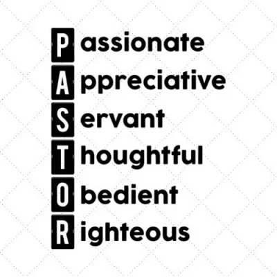 Pasionate Appreciative Servant Thoughtful Obedient Righteous SVG PNG EPS DXF AI Download