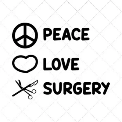 Peace Love Surgery SVG PNG EPS DXF AI Download