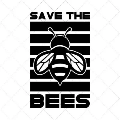 Save The Bees SVG PNG EPS DXF AI Download