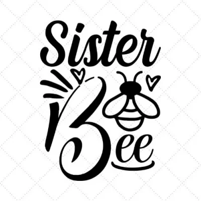 Sister Bee SVG PNG EPS DXF AI Download