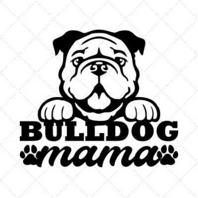 Bulldog Mama SVG PNG EPS DXF AI Download