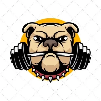 Bulldog Weight Lifter SVG PNG EPS DXF AI Download