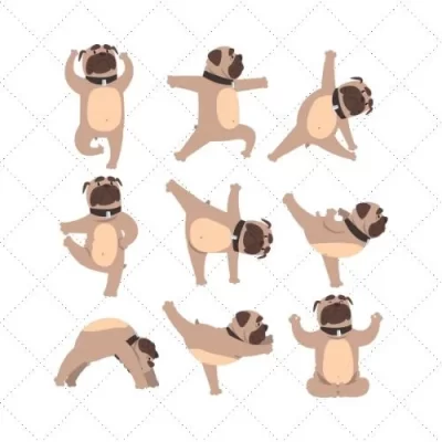 Bulldog Yoga SVG PNG EPS DXF AI Download