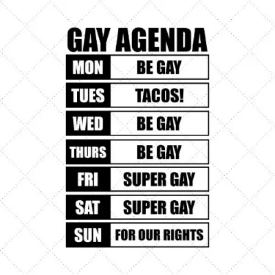 Gay Agenda SVG PNG EPS DXF AI Download