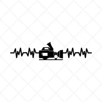 Videographer Heartbeat SVG PNG EPS DXF AI Download