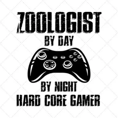 Zoologist By Day BY Night Hard Core Gamer SVG PNG EPS DXF AI Download