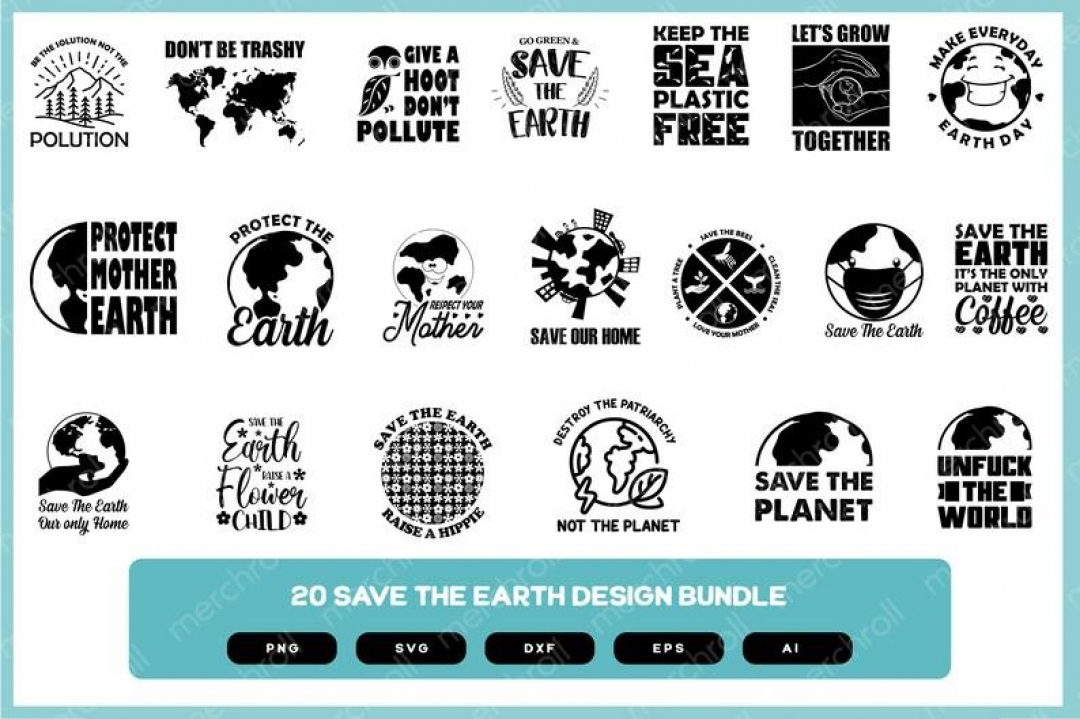 Save the Earth Design Bundle | Save Earth Shirt | Mother Earth | Mother Nature | Save the Earth SVG | Save The Earth PNG