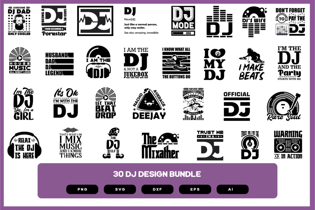 Disc Jockey Design Bundle | DJ | DJ Shirt | DJ Funny Shirt