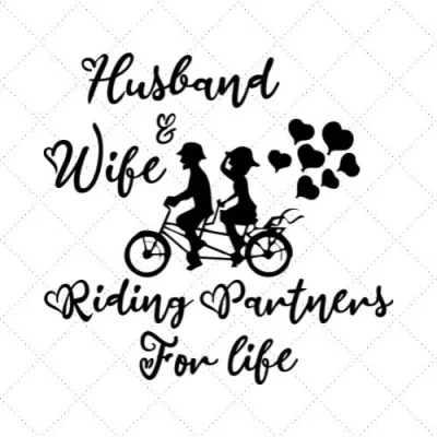 Husband & Wife Riding Partners For Life SVG PNG EPS DXF AI Download