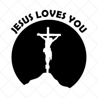 Jesus Loves You SVG PNG EPS DXF AI Download