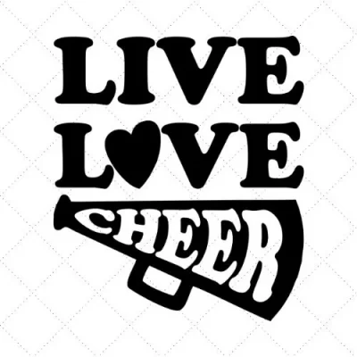 Live Love Cheer SVG PNG EPS DXF AI Download