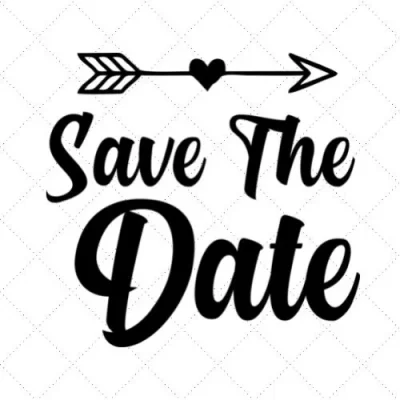 Save The Date SVG PNG EPS DXF AI Download