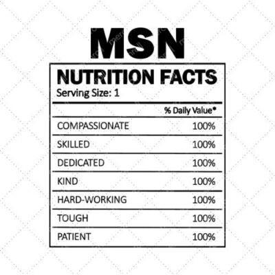 MSN Nutrition Facts SVG PNG EPS DXF AI Download