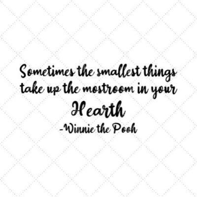 Sometimes The Smallest Thing Take Up The Mostroom In Your Heart - Winnie The Pooh SVG PNG EPS DXF AI Download