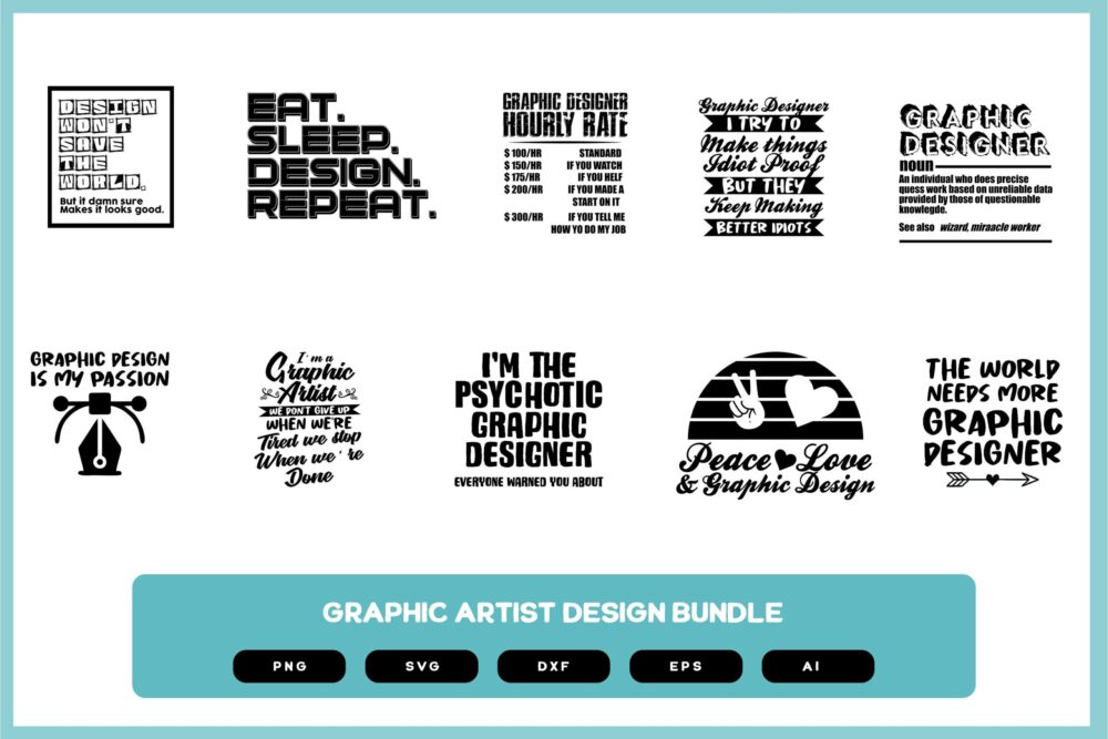 Graphic Designer Design Bundle | Graphic Artist | Graphic Artist Shirt | Graphic Designer SVG | Graphic Artist POD