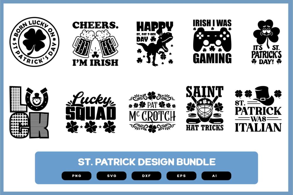 St Patricks Design Bundle | St Patricks Day | St Patricks SVG | St Patricks PNG | St Patricks Shirt POD