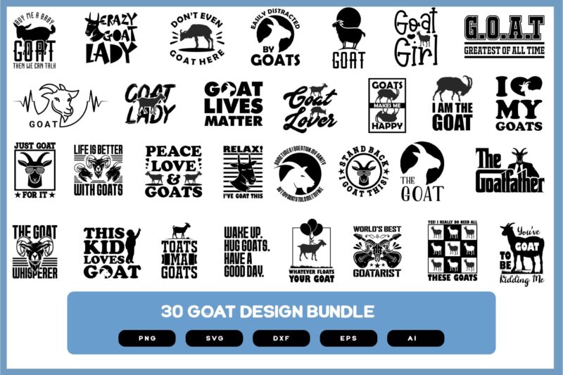 Goat Design Bundle | Goat Shirt Shirt Design | Goat Shirt POD | Goat SVG | Goat Gifts