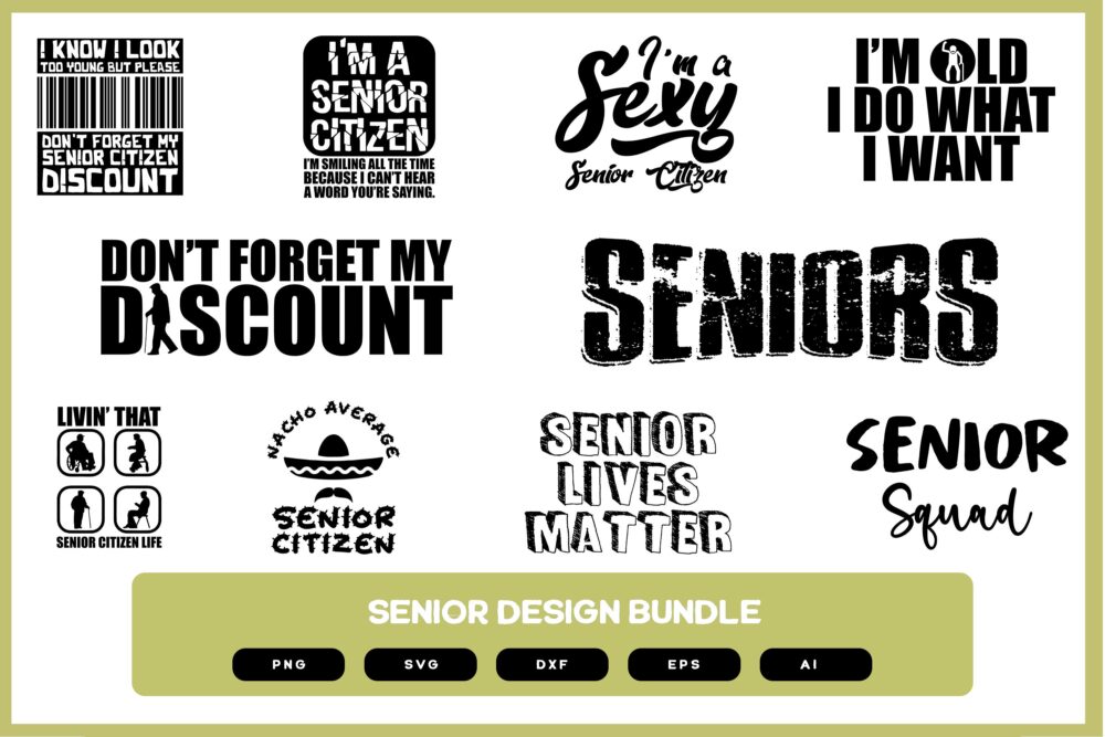 Senior Design Bundle | Senior Shirt | Funny Senior Shirt | Senior Quotes | Funny Senior Design | Senior Shirt SVG | Senior SVG