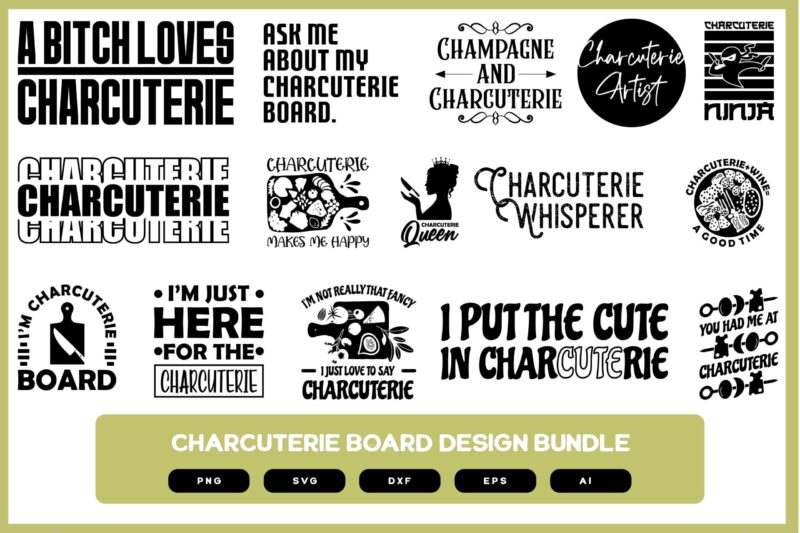 Charcuterie Board Design Bundle | Charcuterie Board | Charcuterie Board SVG | Charcuterie PNG