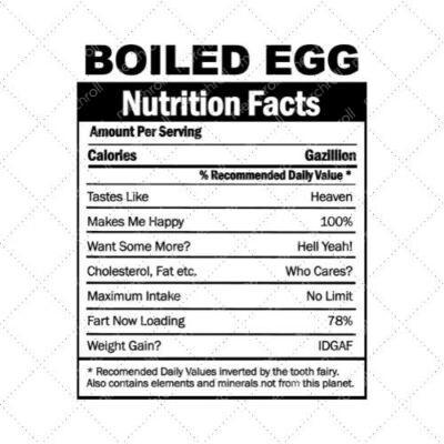 Boiled Egg Nutrition Facts SVG PNG EPS DXF AI Download