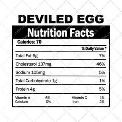 Deviled Egg Nutrition Facts SVG PNG EPS DXF AI Download