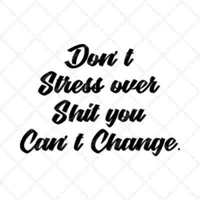 Don't Stress Over Shit You Can't Change SVG PNG EPS DXF AI Download
