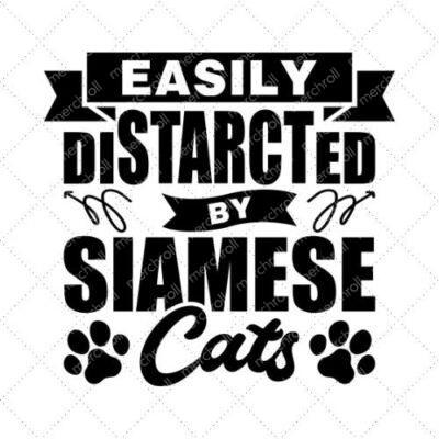 Easily Distracted By Siamese Cats SVG PNG EPS DXF AI Download