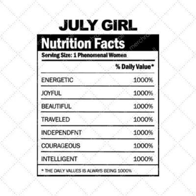 July Girl Nutrition Facts SVG PNG EPS DXF AI Download