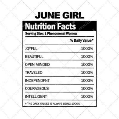 June Girl Nutrition Facts SVG PNG EPS DXF AI Download