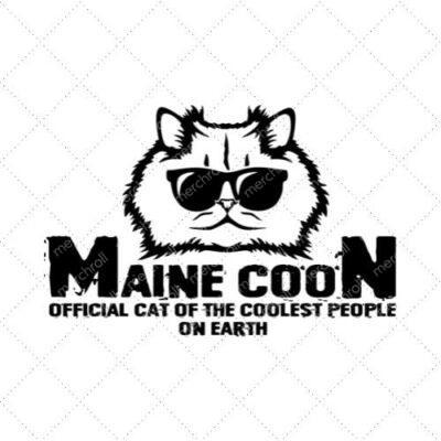 Maine Coon Official Cat Of The Coolest People On Earth SVG PNG EPS DXF AI Download