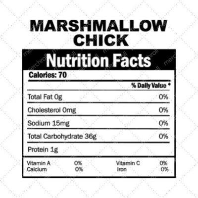 Marshmallow Chick Nutrition Facts SVG PNG EPS DXF AI Download