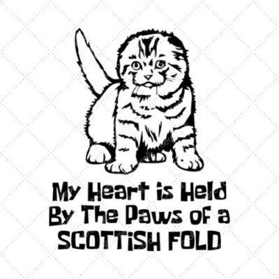 My Heart Is Held By The Paws Of A Scottish Fold SVG PNG EPS DXF AI Donwload