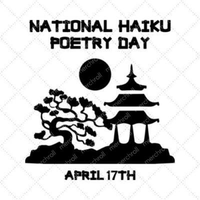 National Poetry Haiku Day April 17th SVG PNG EPS DXF AI Download