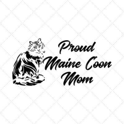 Proud Maine Coon Mom SVG PNG EPS DXF AI Download