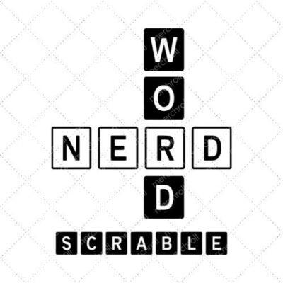 Word Nerd Scrabble SVG PNG EPS DXF AI Download