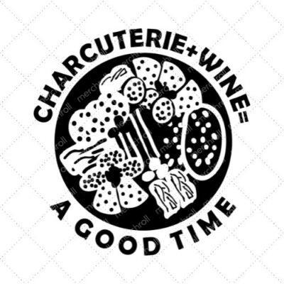 Charcuterie + Wine = A Good Time SVG PNG EPS DXF AI Download