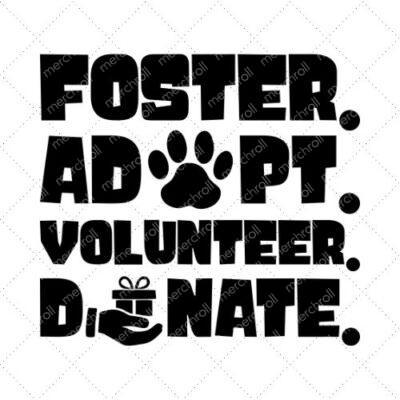 Foster Adopt Volunteer Donate SVG PNG EPS DXF AI Download