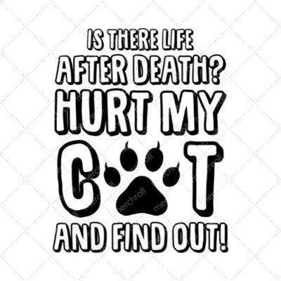 Is There Life After Death? Hurt Cat And Find Out! SVG PNG EPS DXF AI Download