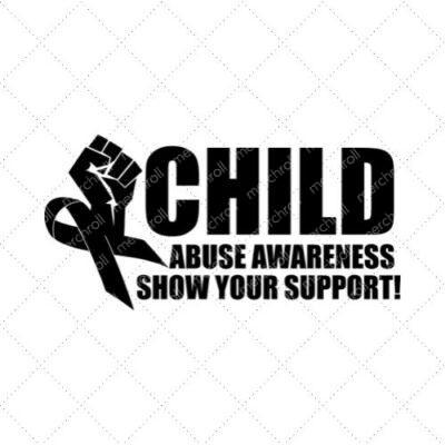 Child Abuse Awareness Show Your Support! SVG PNG EPS DXF AI Download