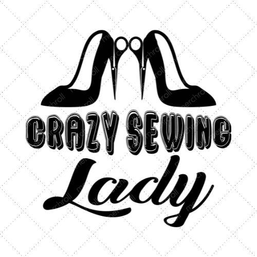 Crazy Sewing Lady SVG PNG EPS DXF AI Download Crazy Sewing Lady SVG PNG EPS DXF AI Download