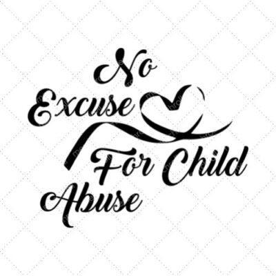 No Excuse For Child Abuse SVG PNG EPS DXF AI Download