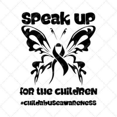 Speak Up For The Children #ChildAbuseAwareness SVG PNG EPS DXF AI Download